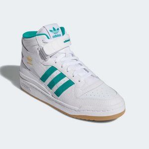 ADIDAS - Unisex Forum Mid Shoes - Green Turquoise - Men's 8/Women's 9